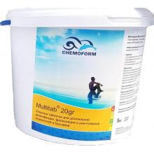 Multitab (табл. 20г) таблетки для комплексной обработки и длительного обеззараживания воды в бассейне. 50кг