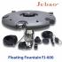 Плавающий фонтан-аэратор для пруда Jebao FJ-600 с насосом, 3-мя фонтанными насадками, светильниками и пультом управления                