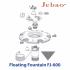 Плавающий фонтан-аэратор для пруда Jebao FJ-600 с насосом, 3-мя фонтанными насадками, светильниками и пультом управления                