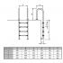 Лестница для бассейна MURO две ступени, сталь AISI 316. Golfinho - Фото 2
